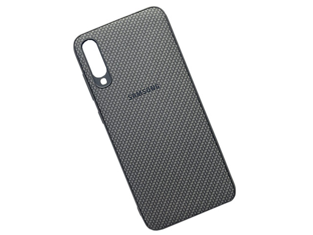 Чехол Yotrix CarbonCase для Samsung Galaxy A70 (черный, гелевый)