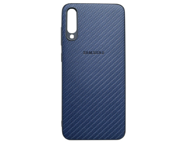 Чехол Yotrix CarbonCase для Samsung Galaxy A70 (синий, гелевый)