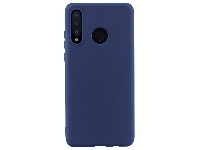 Чехол Yotrix LiquidSilicone для Huawei P30 lite (синий, гелевый)