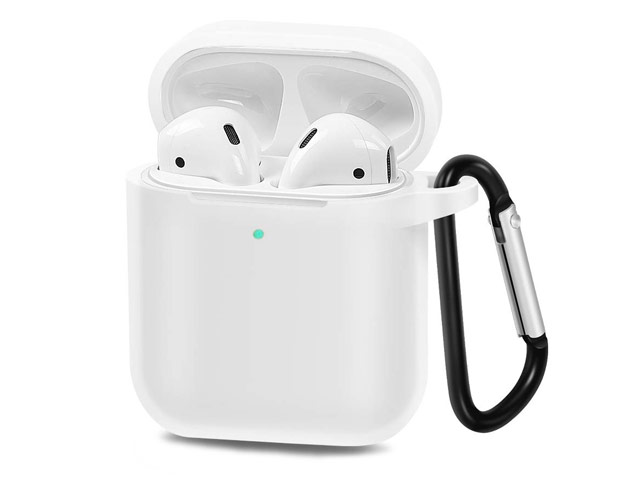 Чехол Synapse Buckle Case для Apple AirPods (белый, силиконовый)