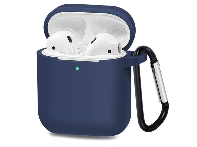 Чехол Synapse Buckle Case для Apple AirPods (темно-синий, силиконовый)