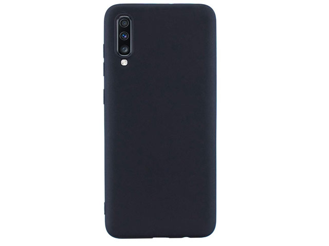Чехол Yotrix LiquidSilicone для Samsung Galaxy A70 (черный, гелевый)