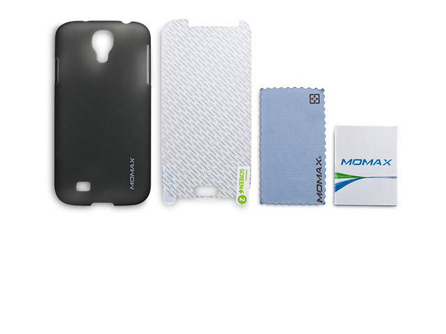 Чехол Momax Ultra Tough Clear Touch Case для Samsung Galaxy S4 i9500 (синий, пластиковый)