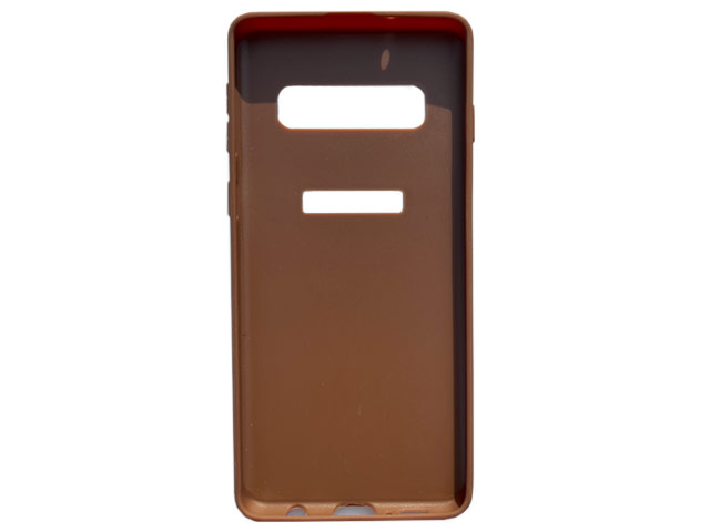 Чехол Yotrix TwistCase для Samsung Galaxy S10 plus (коричневый, кожаный)