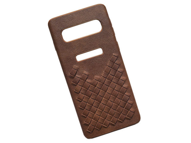 Чехол Yotrix TwistCase для Samsung Galaxy S10 (коричневый, кожаный)
