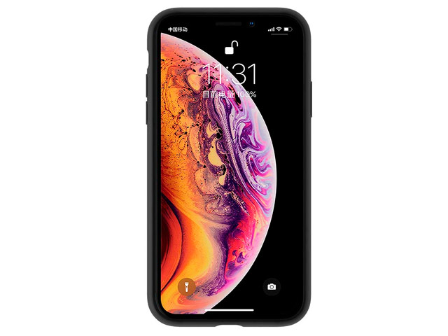 Чехол Yotrix LiquidSilicone для Apple iPhone XS max (черный, гелевый)