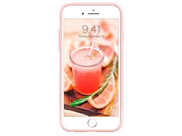 Чехол Yotrix LiquidSilicone для Apple iPhone 6S (светло-розовый, гелевый)