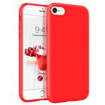 Чехол Yotrix LiquidSilicone для Apple iPhone 8 (красный, гелевый)