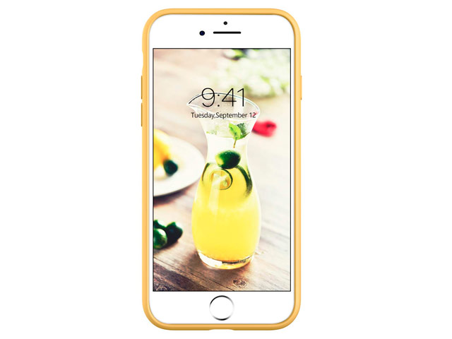 Чехол Yotrix LiquidSilicone для Apple iPhone 8 (желтый, гелевый)