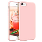 Чехол Yotrix LiquidSilicone для Apple iPhone 8 (светло-розовый, гелевый)