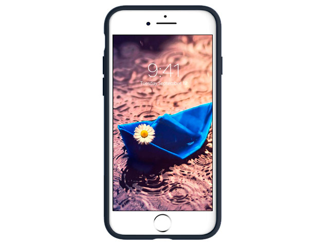 Чехол Yotrix LiquidSilicone для Apple iPhone 8 plus (темно-синий, гелевый)