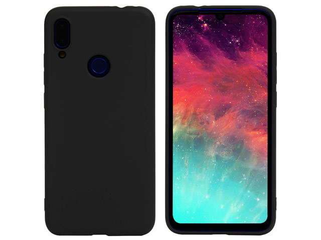 Чехол Yotrix LiquidSilicone для Xiaomi Redmi Note 7 (черный, гелевый)