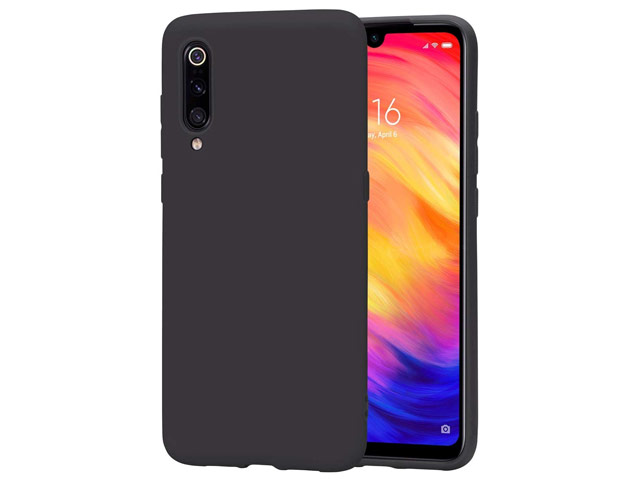 Чехол Yotrix LiquidSilicone для Xiaomi Mi 9 (черный, гелевый)