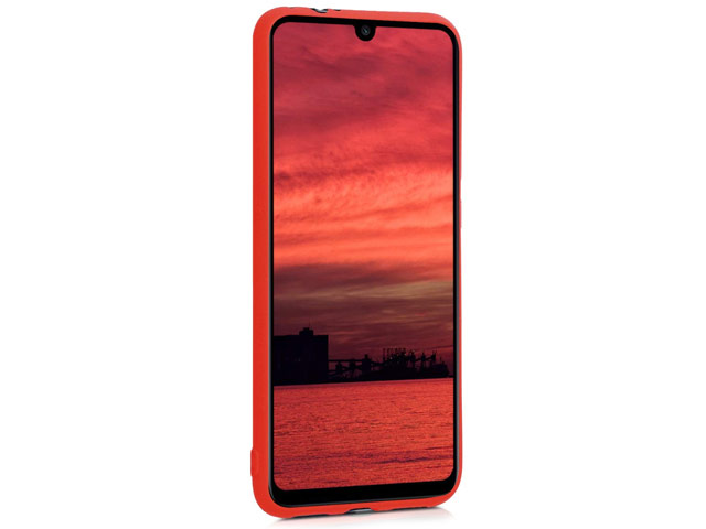 Чехол Yotrix LiquidSilicone для Xiaomi Redmi Note 7 (красный, гелевый)