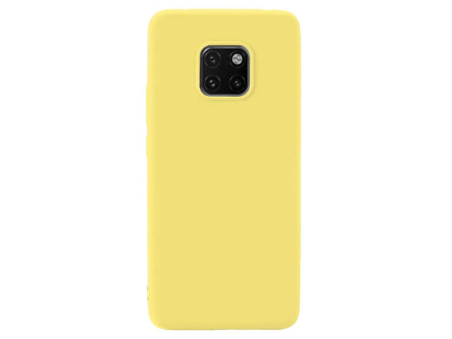 Чехол Yotrix LiquidSilicone для Huawei Mate 20 pro (желтый, гелевый)