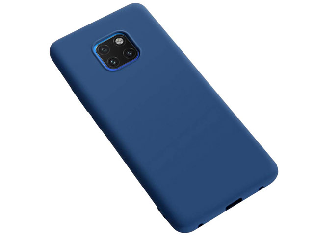 Чехол Yotrix LiquidSilicone для Huawei Mate 20 pro (синий, гелевый)