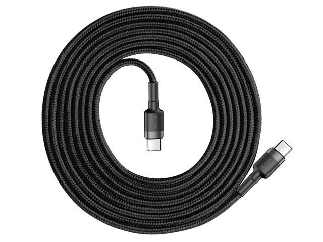 USB-кабель Baseus Cafule Cable универсальный (USB-C, 1 метр, черный, PD 3.1, 100W, 10Gbps)