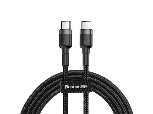 USB-кабель Baseus Cafule Cable универсальный (USB-C, 1 метр, черный, PD 3.1, 100W, 10Gbps)