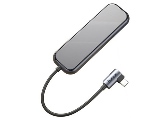 USB-хаб Baseus Mirror Series Hub универсальный (USB-C, 3 x USB 3.0, USB-C вход, HDMI, темно-серый)