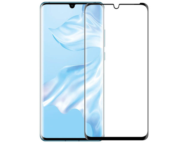 Защитное стекло Yotrix 3D Pro Glass Protector для Huawei P30 pro (черное)