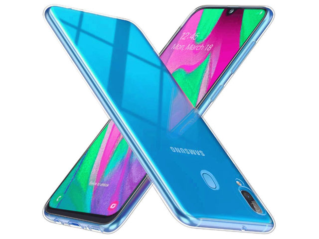 Чехол Yotrix UltrathinCase для Samsung Galaxy A40 (прозрачный, гелевый)