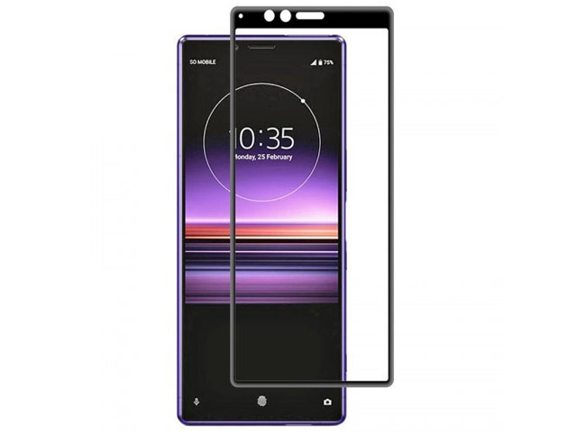 Защитное стекло Yotrix 3D Glass Protector для Sony Xperia 1 (черное)