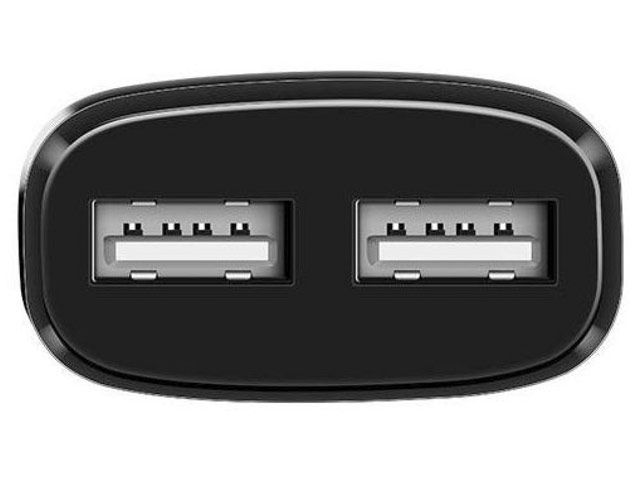 Зарядное устройство Hoco Smart Dual Charger C12 универсальное (сетевое, 2.4A, 2xUSB, черное)