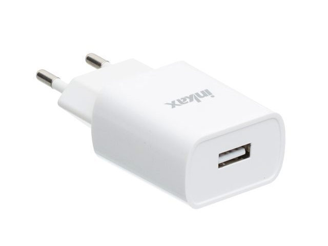 Зарядное устройство Inkax Minimalism Charger универсальное (сетевое, 2.4A, белое)