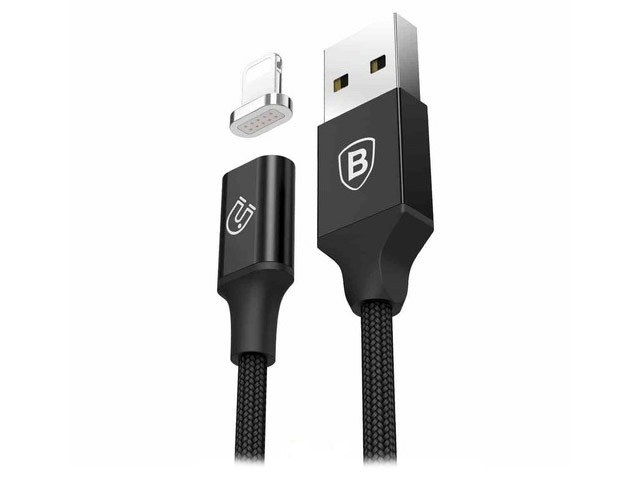 USB-кабель Baseus Insnap Magnetic Cable (Lightning, черный, 1.2 м, магнитный, 2A)