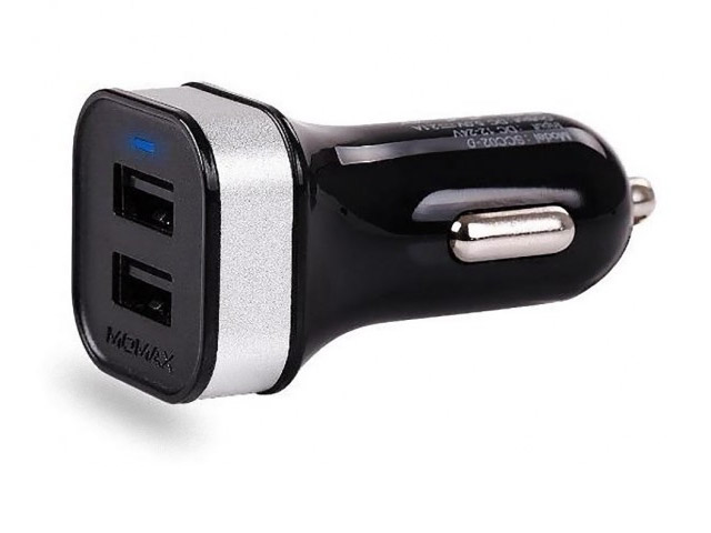 Зарядное устройство Momax XC USB Car Charger для Apple iPhone 5/iPod touch 5/iPod nano 7 (автомобильное, Lightning, 1A, 2xUSB)