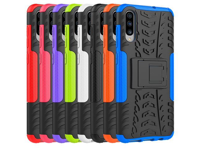 Чехол Yotrix Shockproof case для Samsung Galaxy A70 (оранжевый, пластиковый)