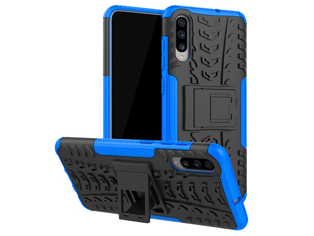 Чехол Yotrix Shockproof case для Samsung Galaxy A70 (синий, пластиковый)