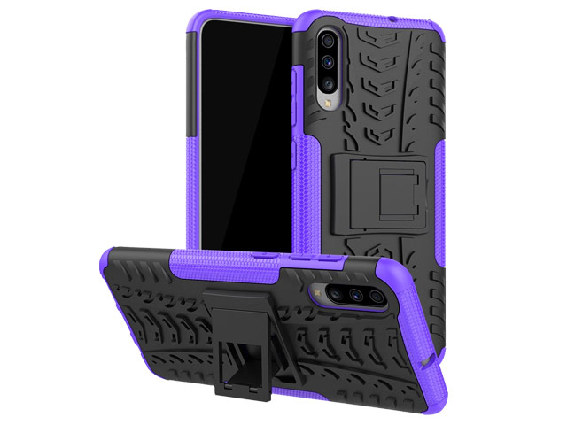 Чехол Yotrix Shockproof case для Samsung Galaxy A70 (фиолетовый, пластиковый)