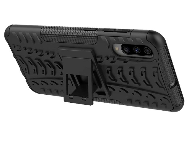 Чехол Yotrix Shockproof case для Samsung Galaxy A70 (черный, пластиковый)
