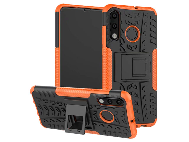 Чехол Yotrix Shockproof case для Huawei P30 lite (оранжевый, пластиковый)