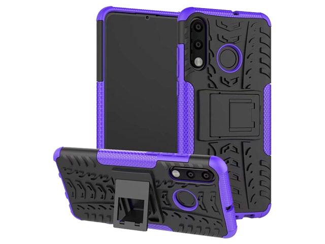 Чехол Yotrix Shockproof case для Huawei P30 lite (фиолетовый, пластиковый)