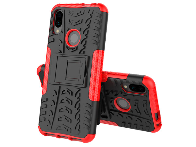 Чехол Yotrix Shockproof case для Xiaomi Redmi Note 7 (красный, пластиковый)