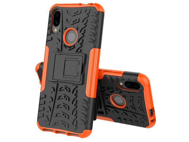 Чехол Yotrix Shockproof case для Xiaomi Redmi Note 7 (оранжевый, пластиковый)