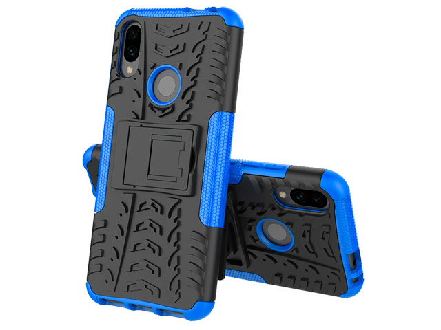 Чехол Yotrix Shockproof case для Xiaomi Redmi Note 7 (синий, пластиковый)