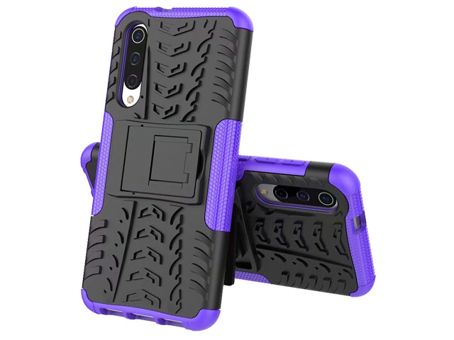 Чехол Yotrix Shockproof case для Xiaomi Mi 9 (фиолетовый, пластиковый)