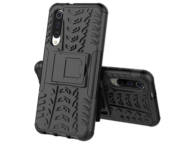 Чехол Yotrix Shockproof case для Xiaomi Mi 9 (черный, пластиковый)