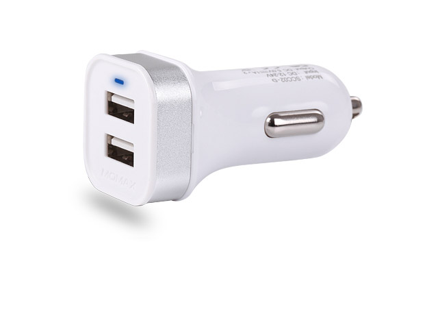 Зарядное устройство Momax XC USB Car Charger (автомобильное) (универсальное, 2 х USB, 1A, белое)