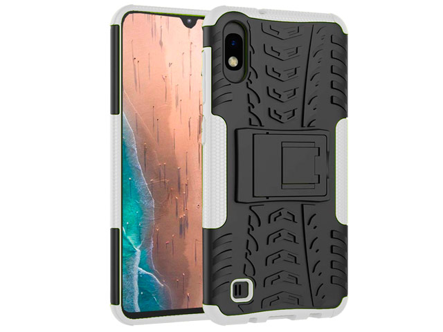 Чехол Yotrix Shockproof case для Samsung Galaxy A10 (белый, пластиковый)