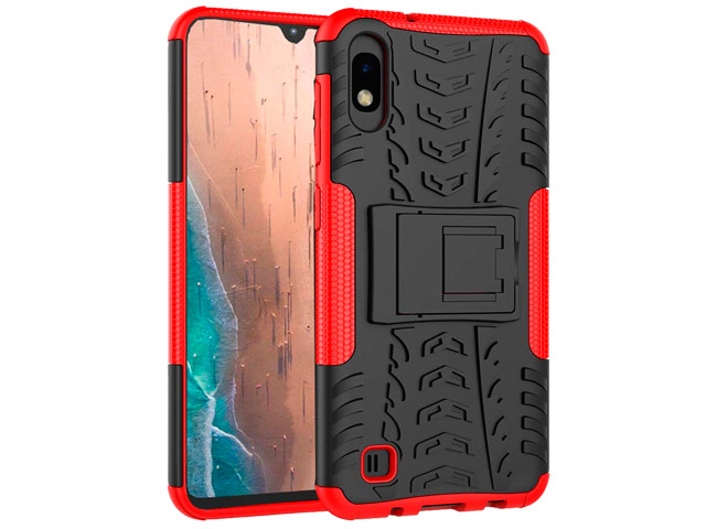 Чехол Yotrix Shockproof case для Samsung Galaxy A10 (красный, пластиковый)