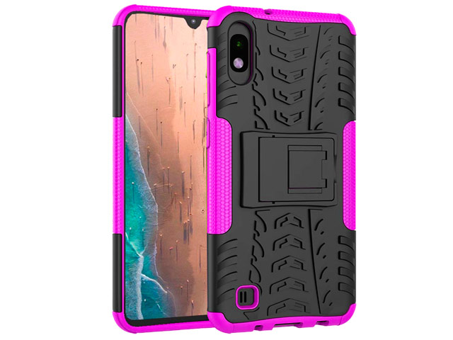 Чехол Yotrix Shockproof case для Samsung Galaxy A10 (розовый, пластиковый)