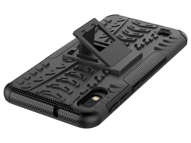 Чехол Yotrix Shockproof case для Samsung Galaxy A10 (черный, пластиковый)