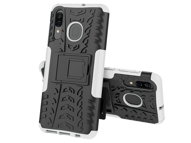 Чехол Yotrix Shockproof case для Samsung Galaxy A20 (белый, пластиковый)