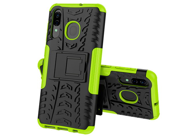 Чехол Yotrix Shockproof case для Samsung Galaxy A20 (зеленый, пластиковый)