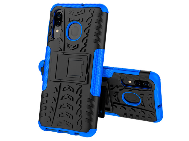 Чехол Yotrix Shockproof case для Samsung Galaxy A20 (синий, пластиковый)