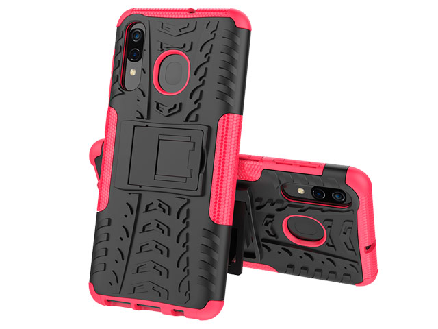 Чехол Yotrix Shockproof case для Samsung Galaxy A30 (розовый, пластиковый)